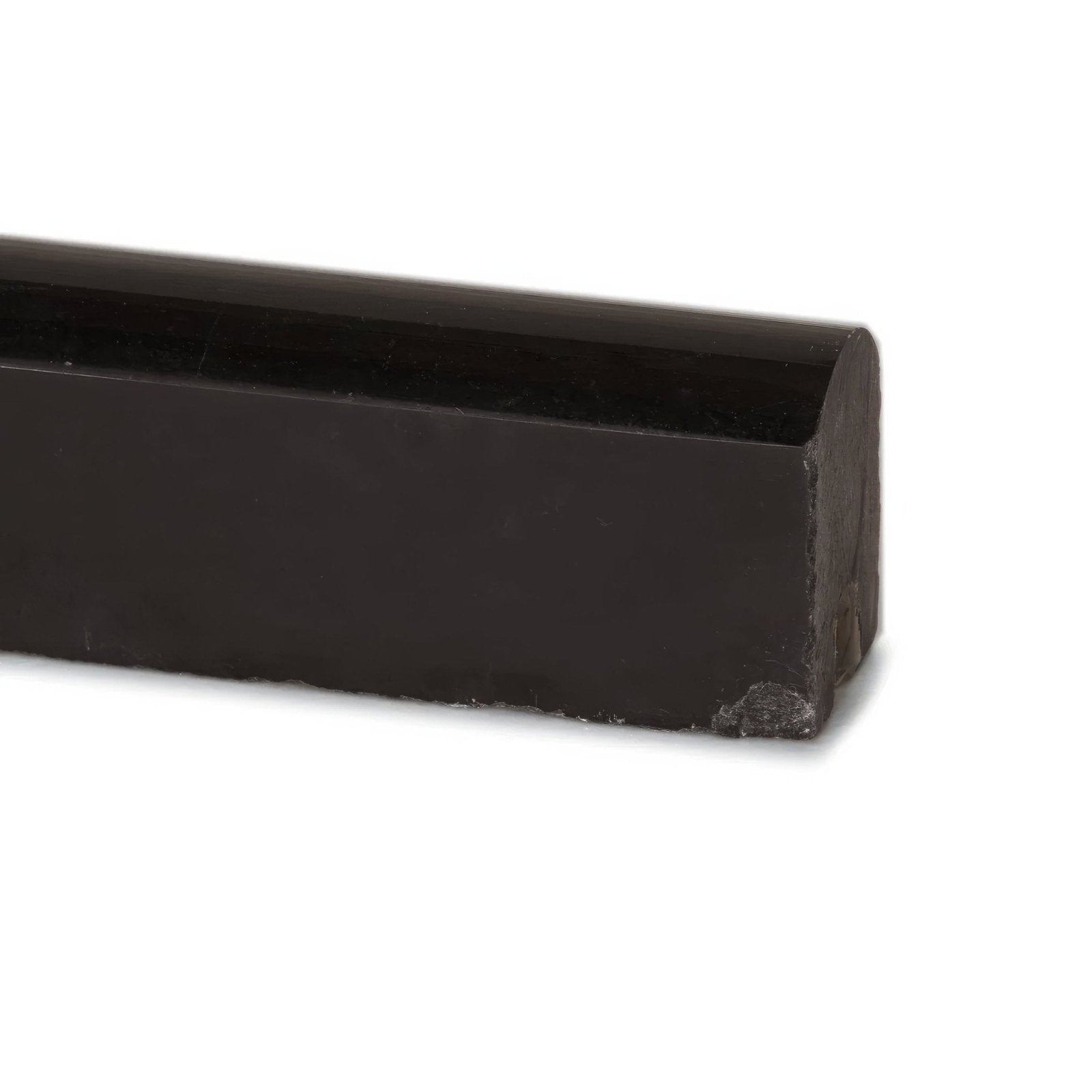 East Hampton Black Marble Pencil glossy black marble pencil trim tile