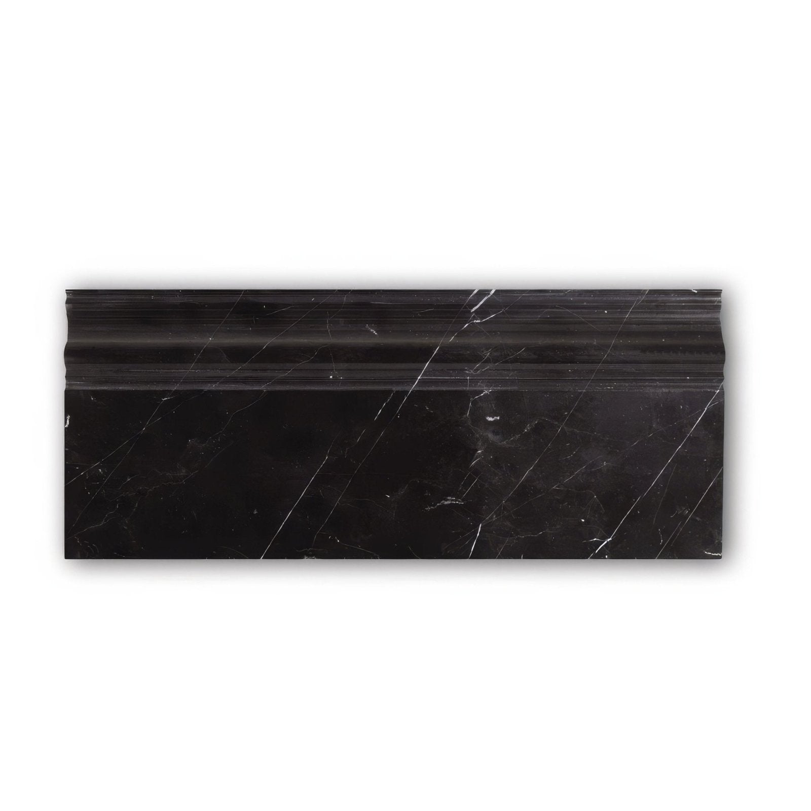 East Hampton Black Marble Skirting black marble skirting board with elegant white veining