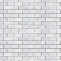 East hampton brick marble mosaic featuring white marble subway tile with subtle gray veining for elegant wall design