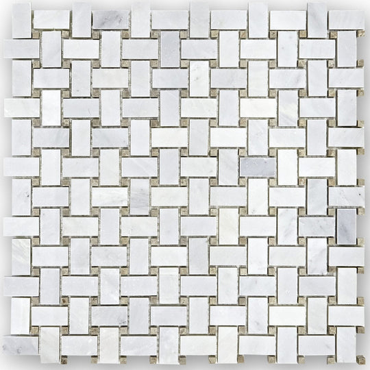 East Hampton Emperador Basketweave Marble Mosaic - alternate view