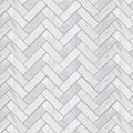 East Hampton Harbour View herringbone marble mosaic features white marble tiles arranged in a herringbone pattern