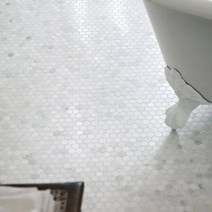 East Hampton Hexagon Marble Mosaic