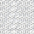 White marble hexagon mosaic tile with subtle gray veining from east hampton hexagon marble mosaic collection