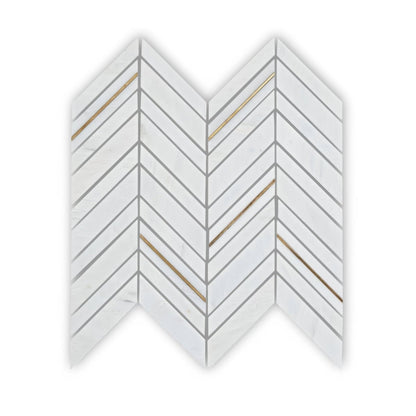 East Hampton Marble Chevron Mosaic