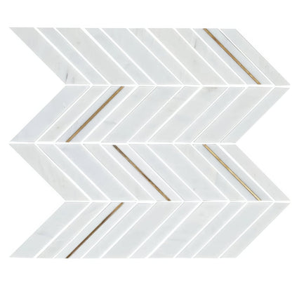 East Hampton Marble Chevron Mosaic