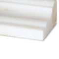 White smooth curved marble architectural molding with a subtle sheen from east hampton marble dado collection
