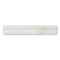 East Hampton marble dado white marble subway tile with subtle veining and classic recessed profile