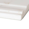 White marble baseboard with subtle veining and polished finish for east hampton marble deco skirting installation