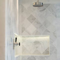 East Hampton Marble Tile 15x15cm in a bathroom setting