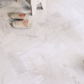 East hampton marble tile 5x20cm featuring beige suede slip-on slippers with soft minimalist design and light brown lining