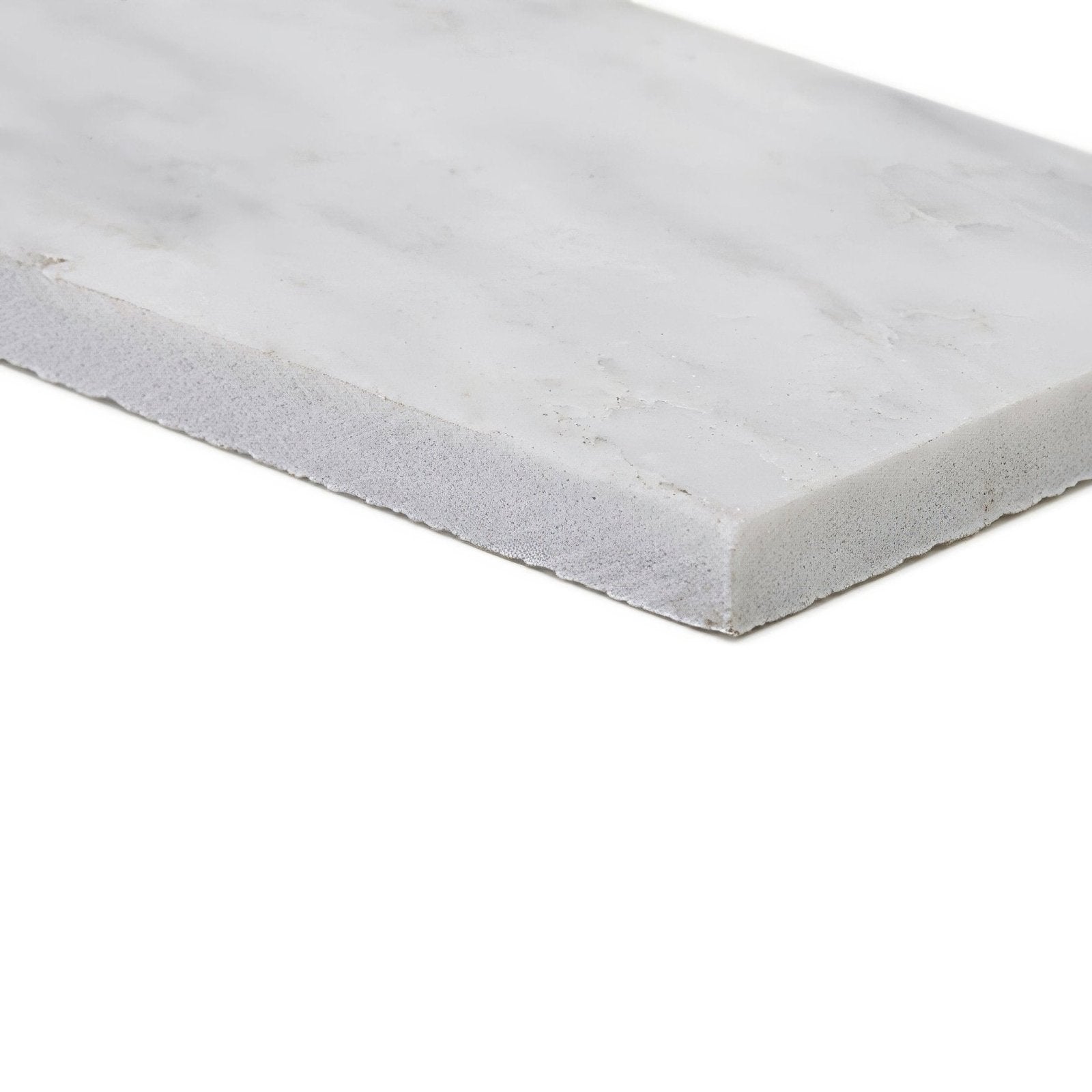 East hampton marble tile 7.5x15cm white marble with subtle gray veining and textured slightly rough edges