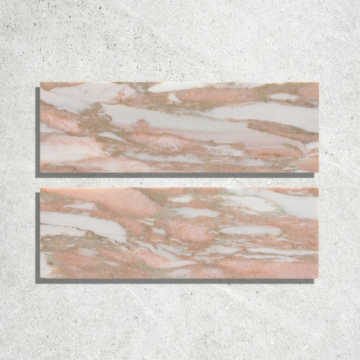 
East Java Flamingo Marble Honed Brick – close-up detail