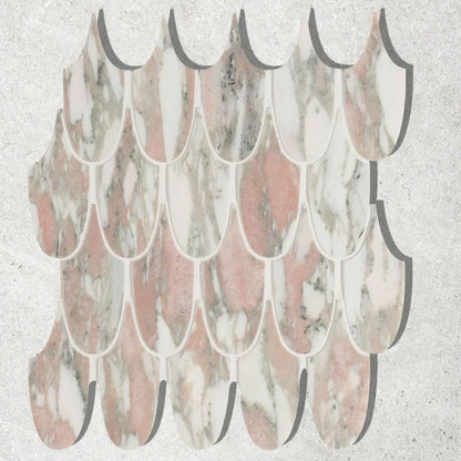 East Java Flamingo Marble Plume Mosaic