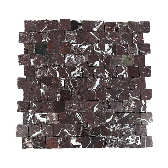 Rosso Levanto Honed Rustic Edge Square Mosaic Wall & Floor Tile