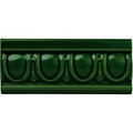 Edwardian Green Egg & Dart Moulding Ceramic Wall Tile 152x65mm