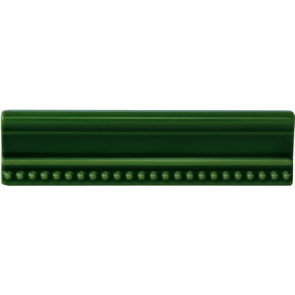 Edwardian Green Hogarth Moulding Ceramic Wall Tile 152x38mm