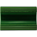 Edwardian Green Plain Cornice Ceramic Wall Tile 152x75mm