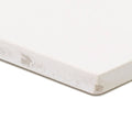 White rectangular edwardian highgate base tile with smooth slightly textured surface and subtle grayish edge imperfections