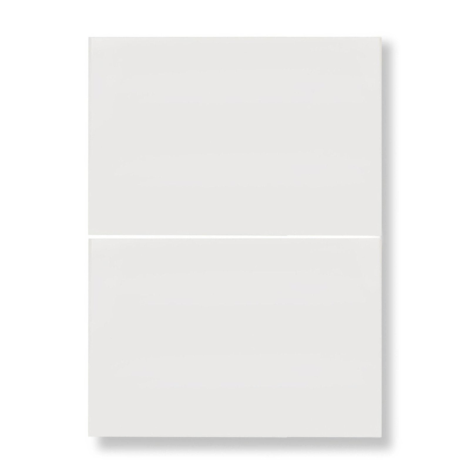 Edwardian Highgate Base minimalist white rectangular notebook with smooth matte finish and clean horizontal fold line