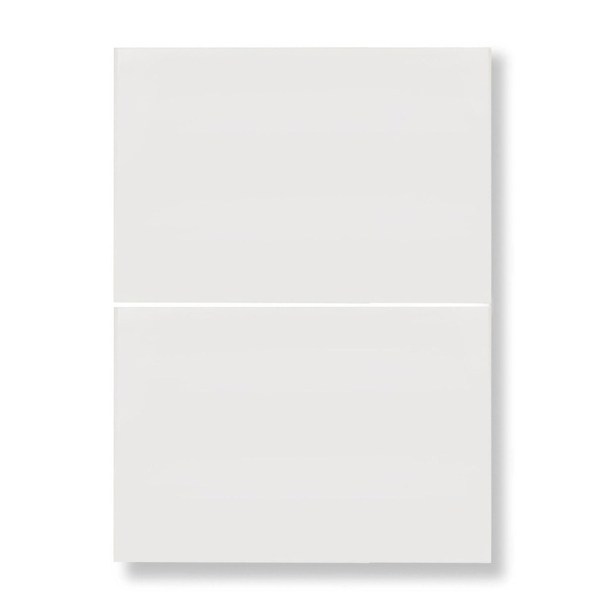 Edwardian Highgate Base minimalist white rectangular notebook with smooth matte finish and clean horizontal fold line