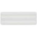 Edwardian Highgate Dado white ceramic tile with glossy finish and three horizontal ridges for wall decoration