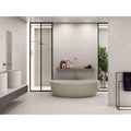 Modern freestanding bathtub elba 1859 nacar matt with smooth matte white finish and minimalist design