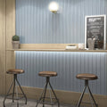 Elle 28.3 x 28.3cm blue ceramic wall tile with a herringbone pattern for interior wall decoration