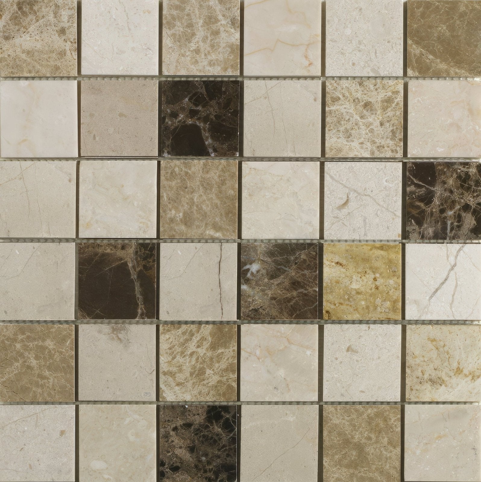 Emperador Mix Polished Marble Mosaic