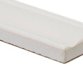 Empress Dado Pearl white ceramic tile with smooth matte finish and subtle beveled edges for wall use