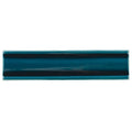 Teal and black striped ceramic tile with a glossy finish from empress dado tourmaline collection