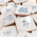English Delft Bee Blue Gloss Tile – pattern detail (3)