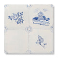 English Delft Butterfly 2 Blue Gloss Tile – detail view 2
