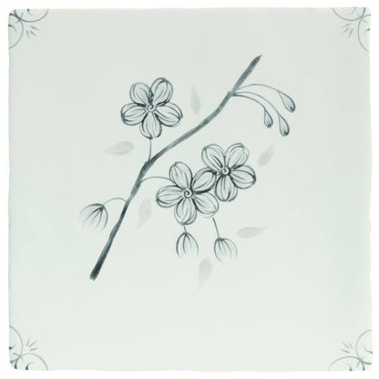 English Delft Charcoal Blossom