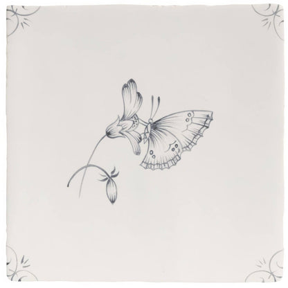 English Delft Charcoal Butterfly 2