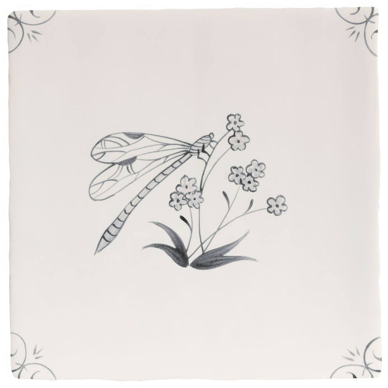 English Delft Charcoal Dragonfly