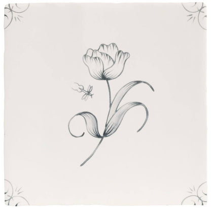 English Delft Charcoal Tulip