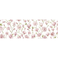 A delicate pink magnolia floral border with soft watercolor petals on an english garden magnolia single tile