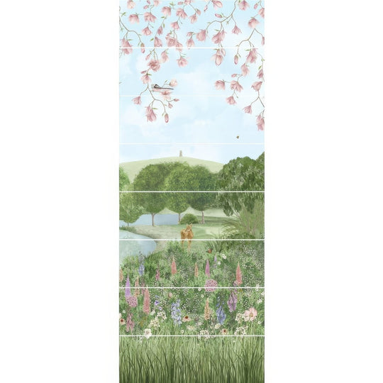 English Garden Decorative 8-Tile Set Panel C