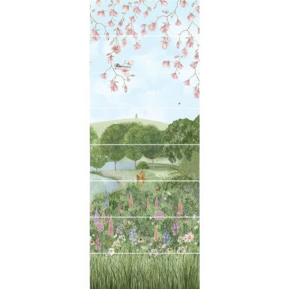 English Garden Decorative 8-Tile Set Panel C