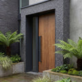 Enso Cobble Mosaic Strip Charcoal charcoal cobble mosaic on a wall