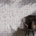 Enso Mosaic Organic Basketweave, handcrafted stone mosaic in a basketweave pattern