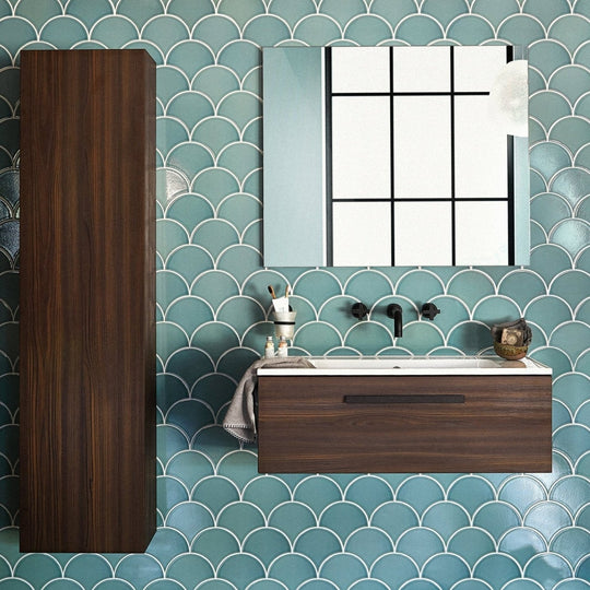 Escalas Lagoon Scallop Glazed Tile