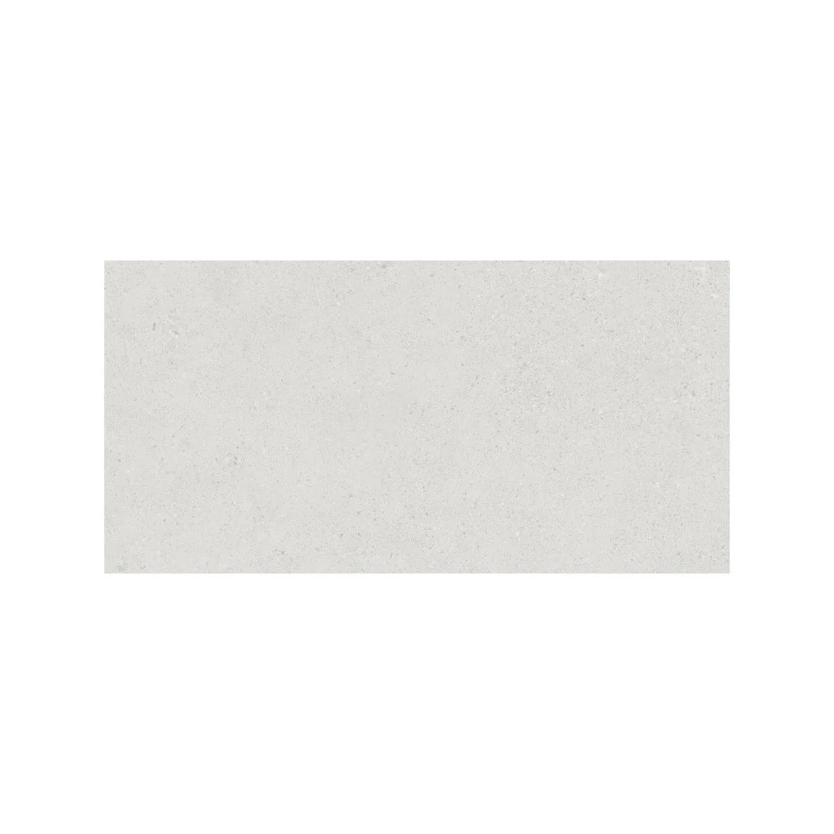 A sleek minimalist essence white tile 30 x 60cm with smooth light gray surface and subtle speckled texture