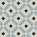 Geometric patterned floor tiles in a repeating diamond design with light blue off-white and black accents exeter black grey dover white