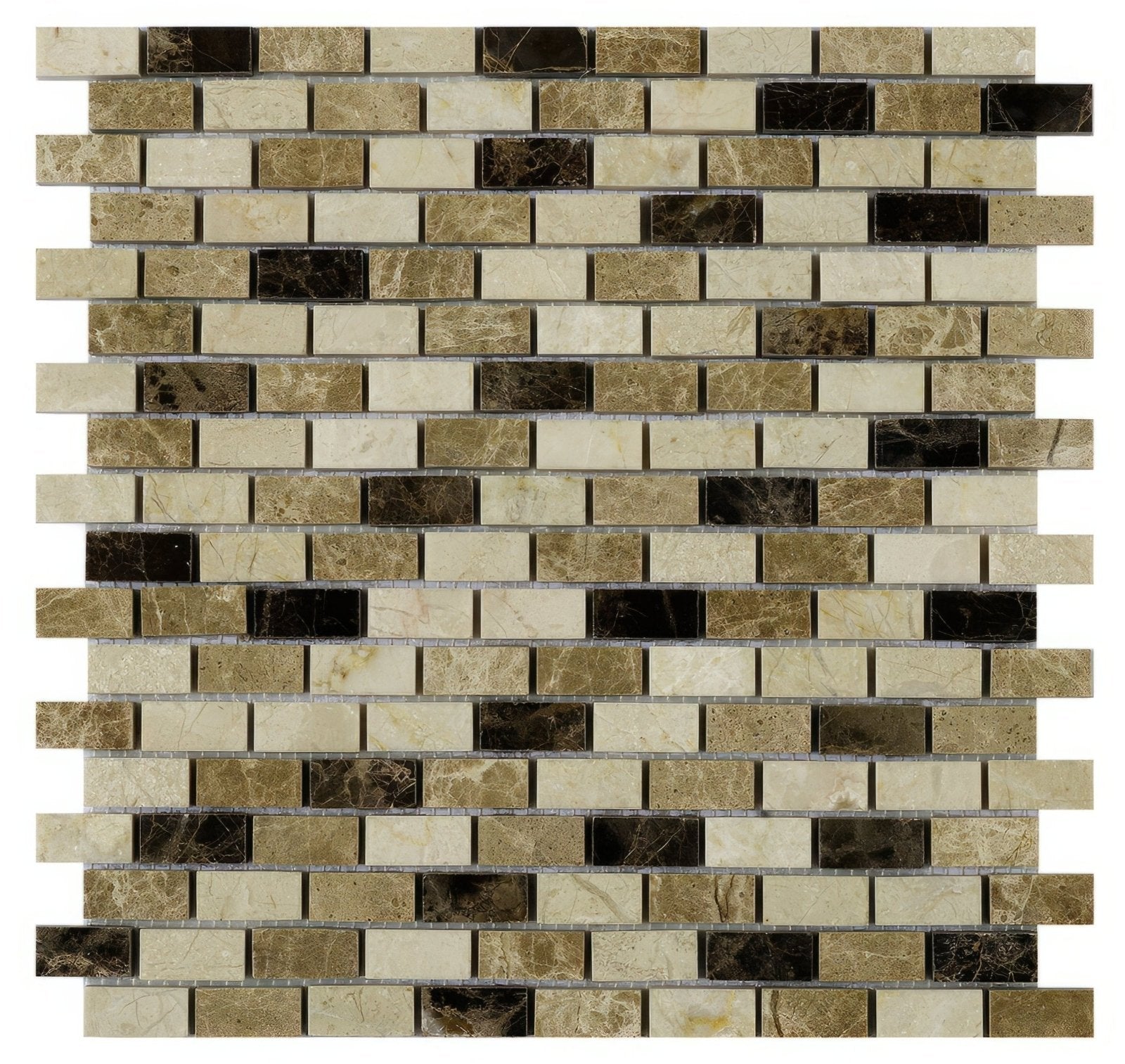Expresso Polished Marble Mosaic 15x32mm
