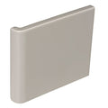 Beige rectangular ceramic external wrapping piece westminster grey with rounded edges and smooth matte finish