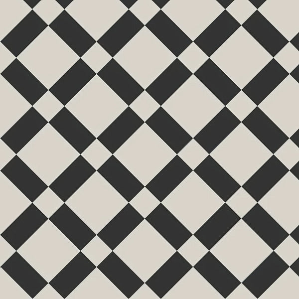 Black and Dover White Ceramic Floor Tile