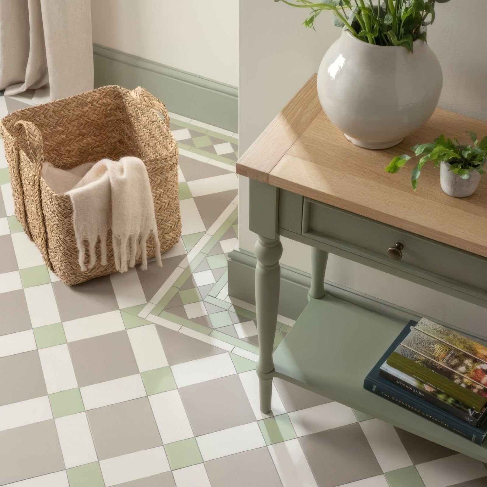 Falkirk Dover White, Holkham Dune & Spring Green