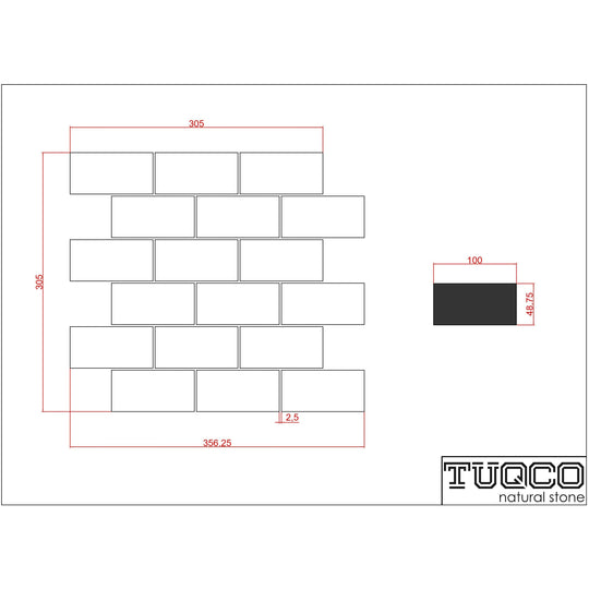 Carrara White Tumbled Marble Brick Mosaic Wall & Floor Tile - alternate view