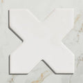 Fez porcelain cross white white ceramic tile shaped like an x for wall and floor use